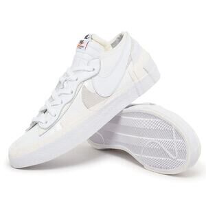 NIKE x Sacai White Patent Leather Blazer Low Top Sneaker - Men’s US 11